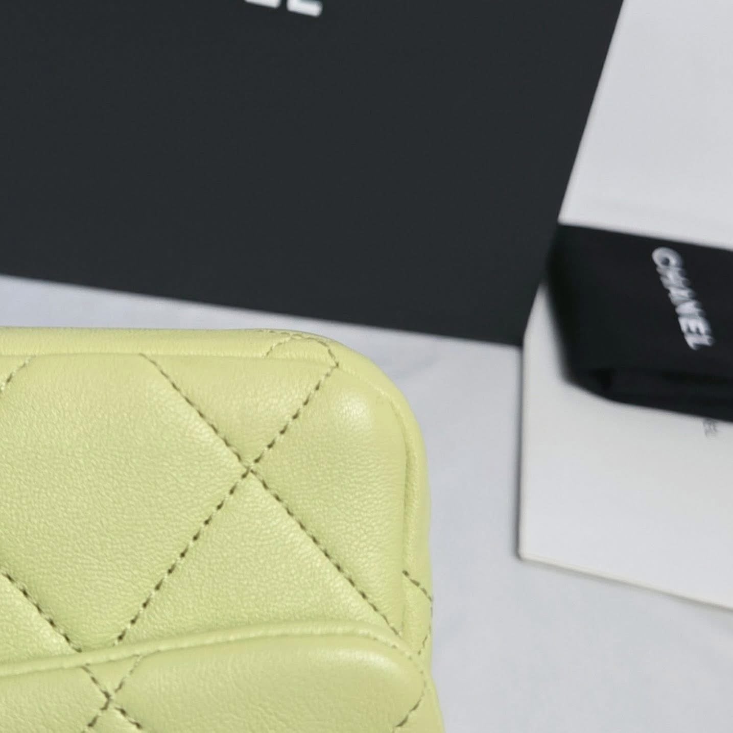 Chanel Top Handle Crossbody Lime Green GHW