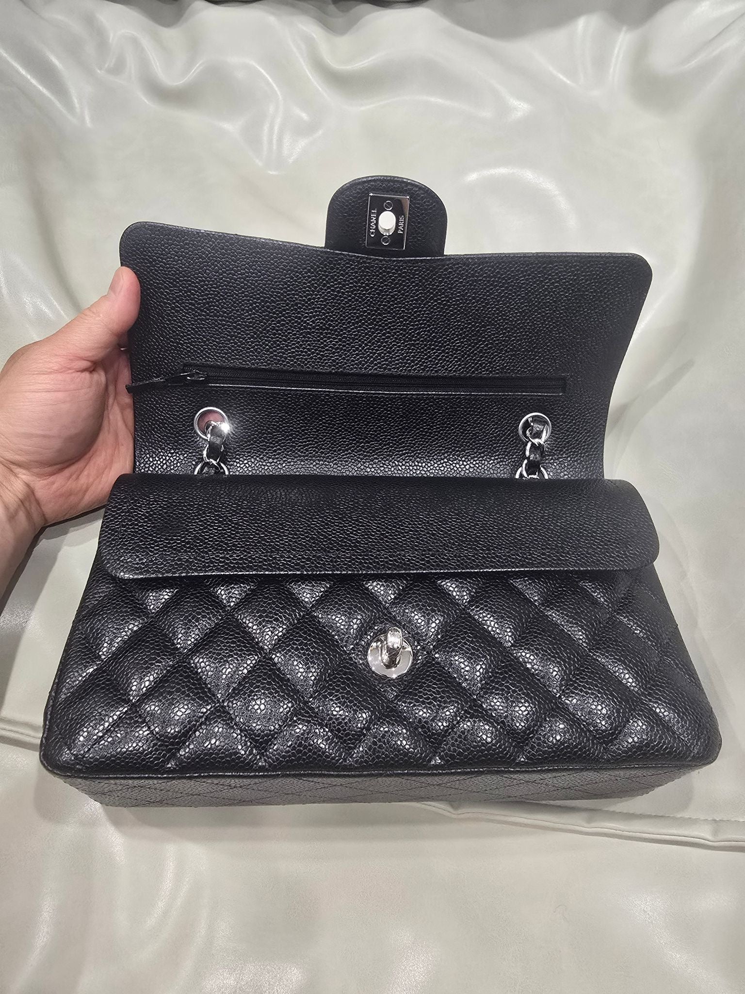 Chanel Medium Double Flap Black Caviar