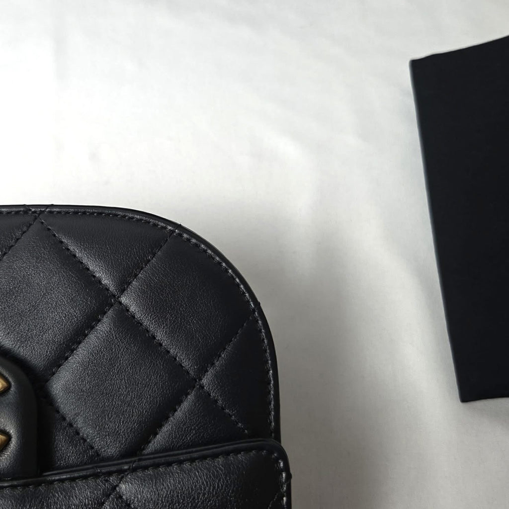 Chanel Calfskin Crossbody Black GHW