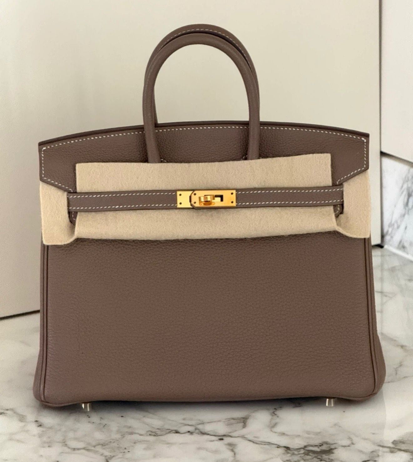Hermès Birkin 25 – Etoupe Leather Gold Hardware