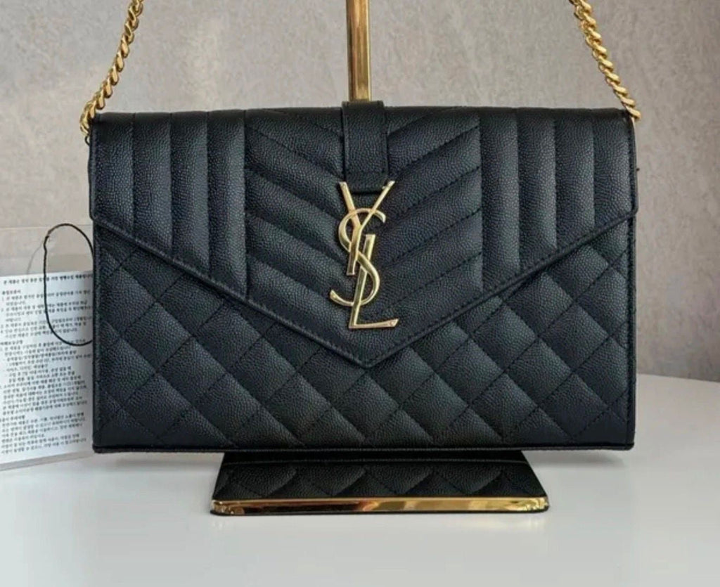 Saint Laurent Envelope Chain Wallet / Crossbody Bag