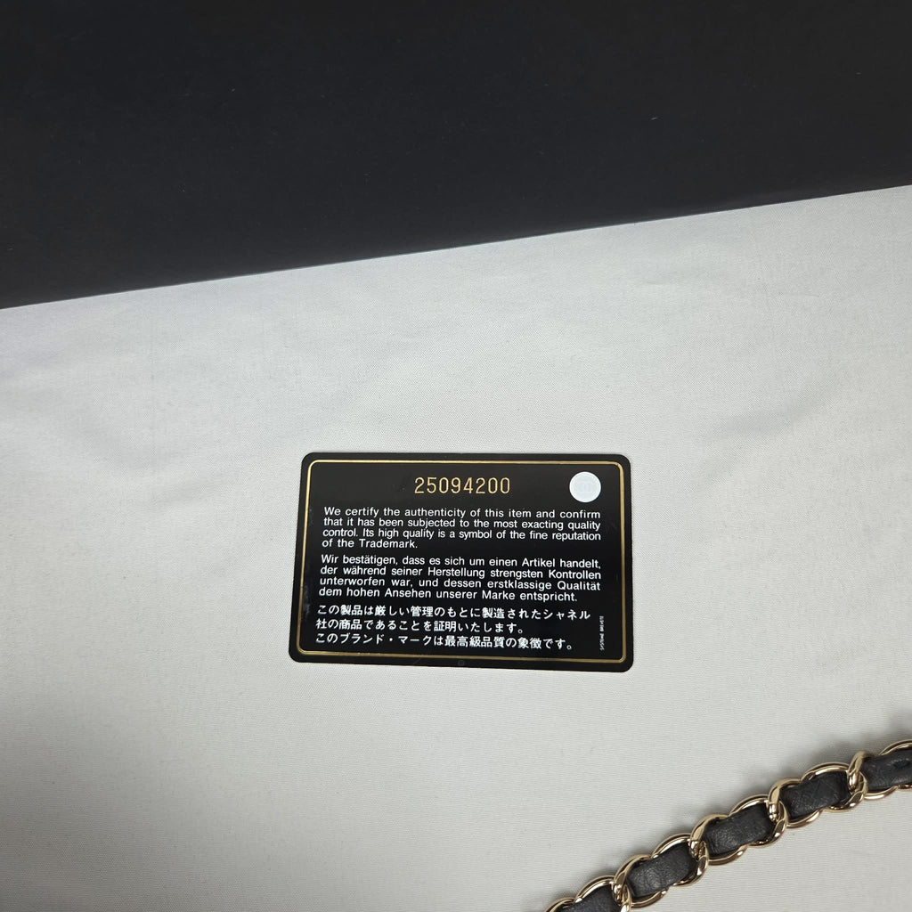 Chanel Chanel Handle & Crossbody Caviar Black Gold