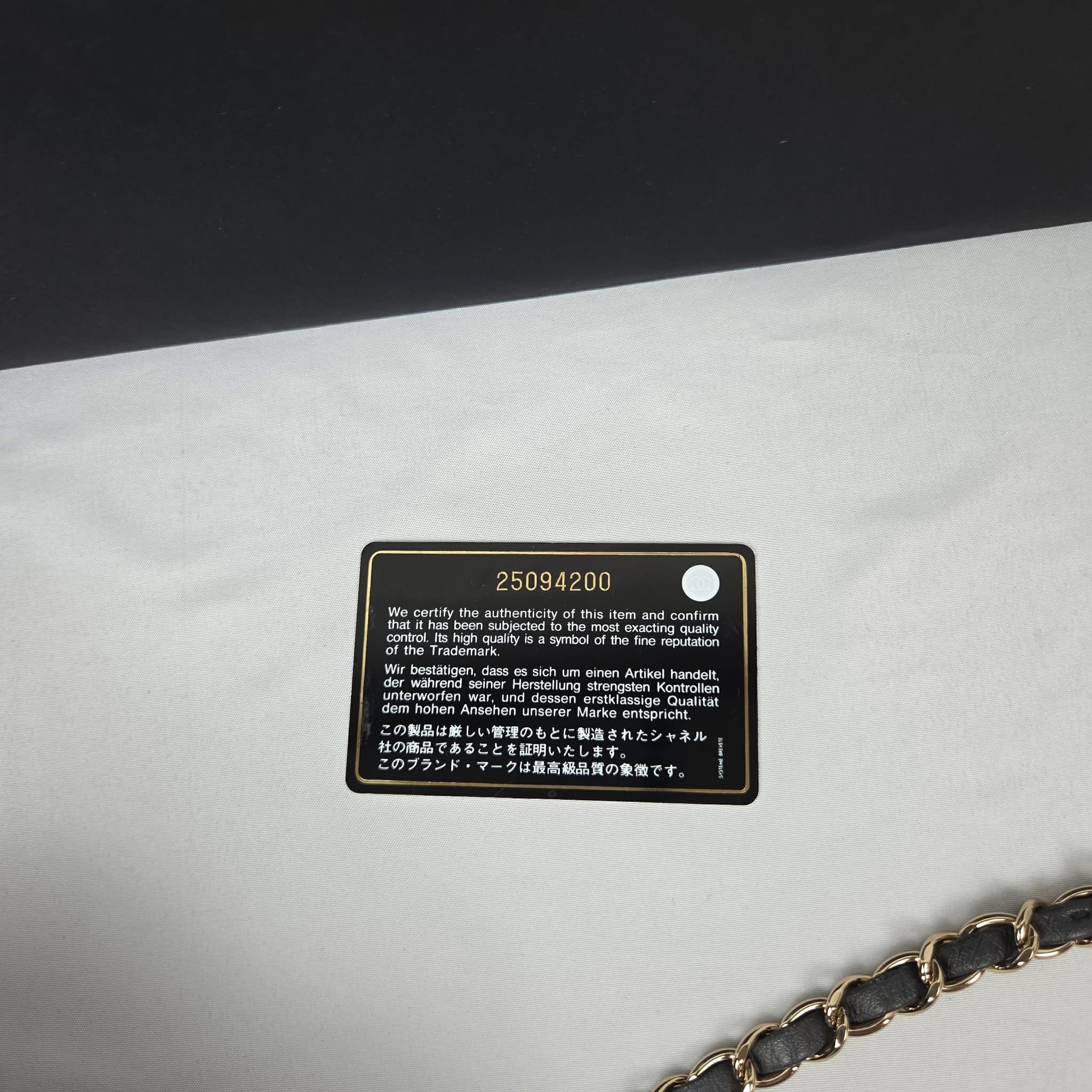 Chanel Chanel Handle & Crossbody Caviar Black Gold