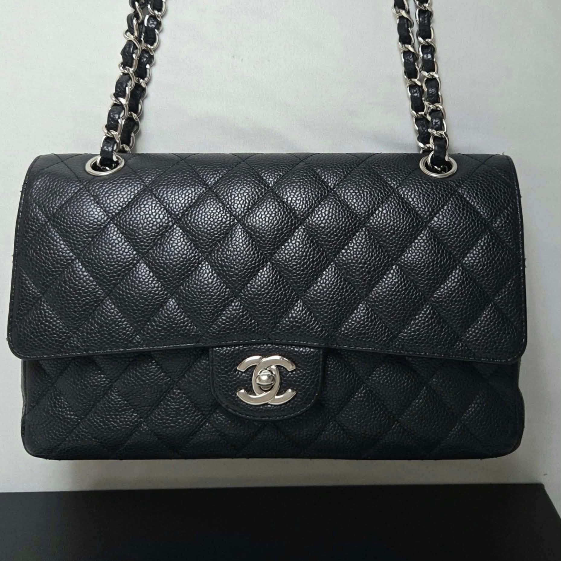 Chanel Classic Medium Caviar Black SHW