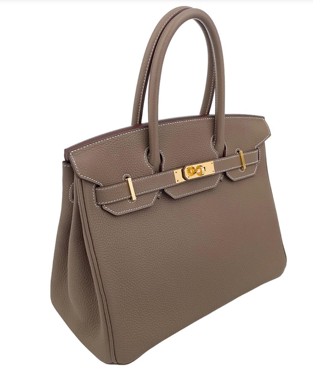 Hermès Birkin 30 – Etoupe Leather Gold Hardware