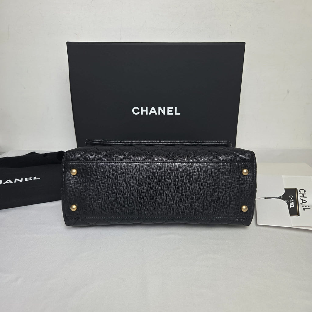 Chanel Coco Handle Medium Black Caviar GHW