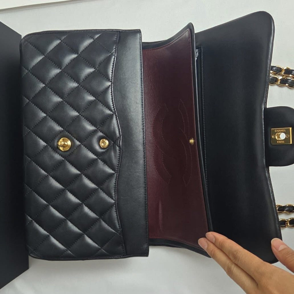 Chanel Classic Large Lambskin Black GHW