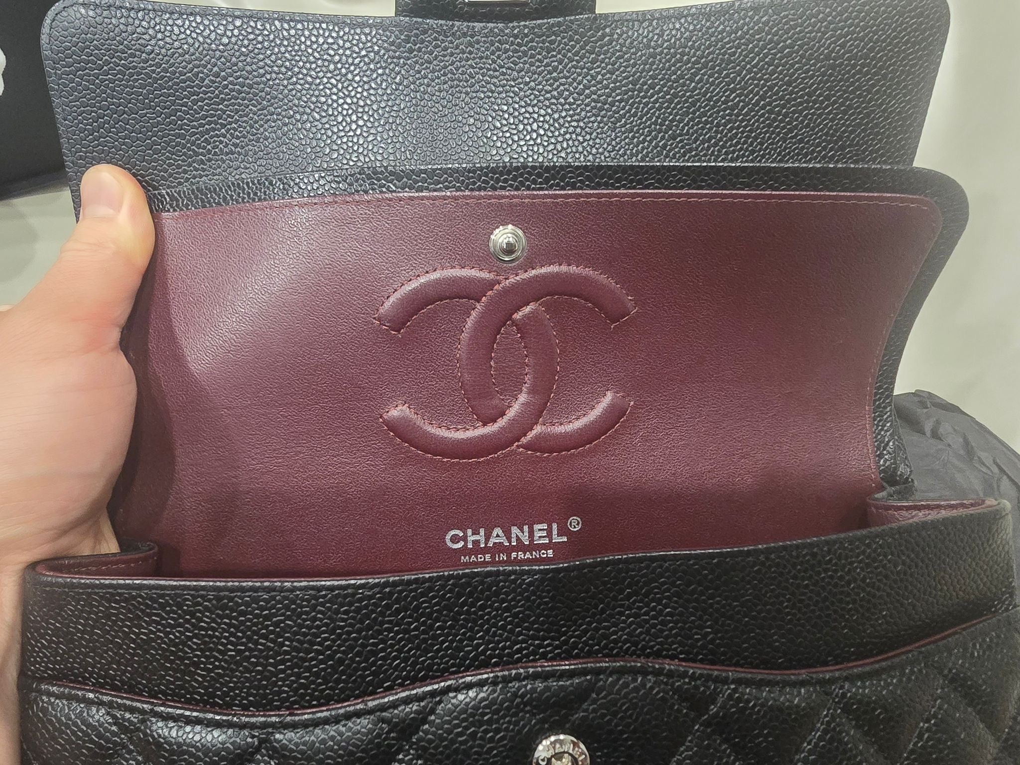 Chanel Medium Double Flap Black Caviar