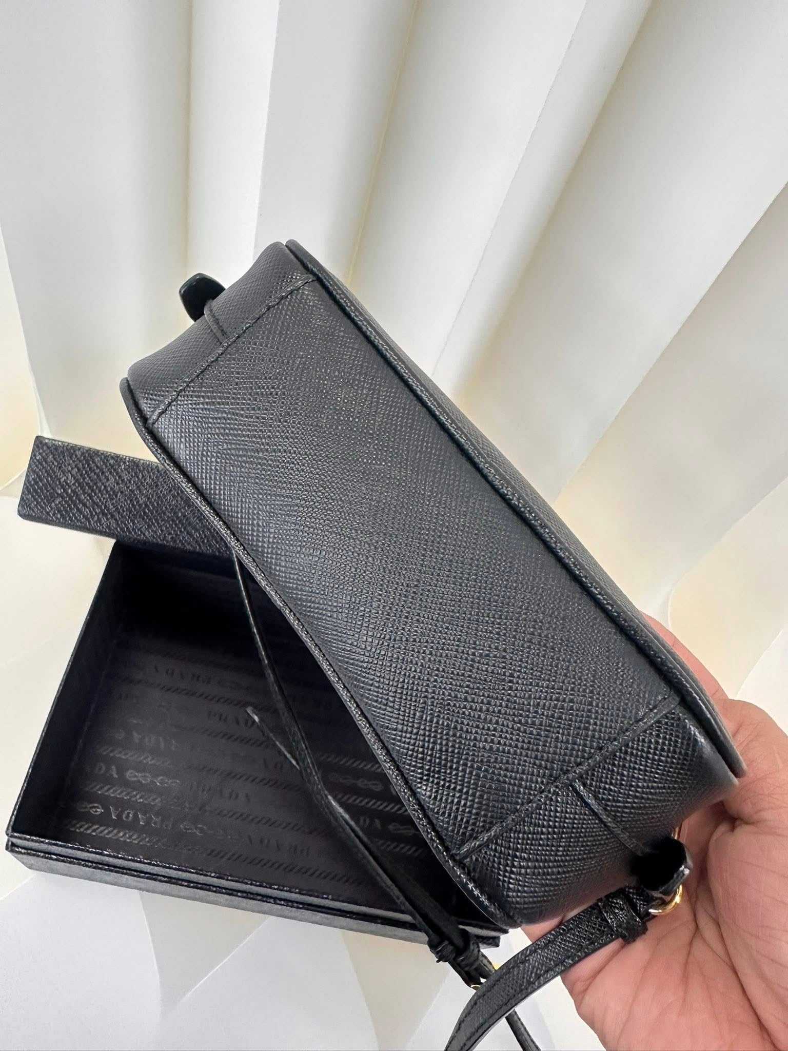 Prada Mini Crossbody Black Gold