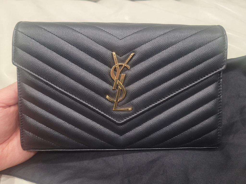 Saint Laurent Monogram Envelope Chain Wallet