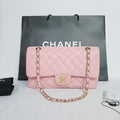 Chanel Classic Medium Caviar Light Pink Gold