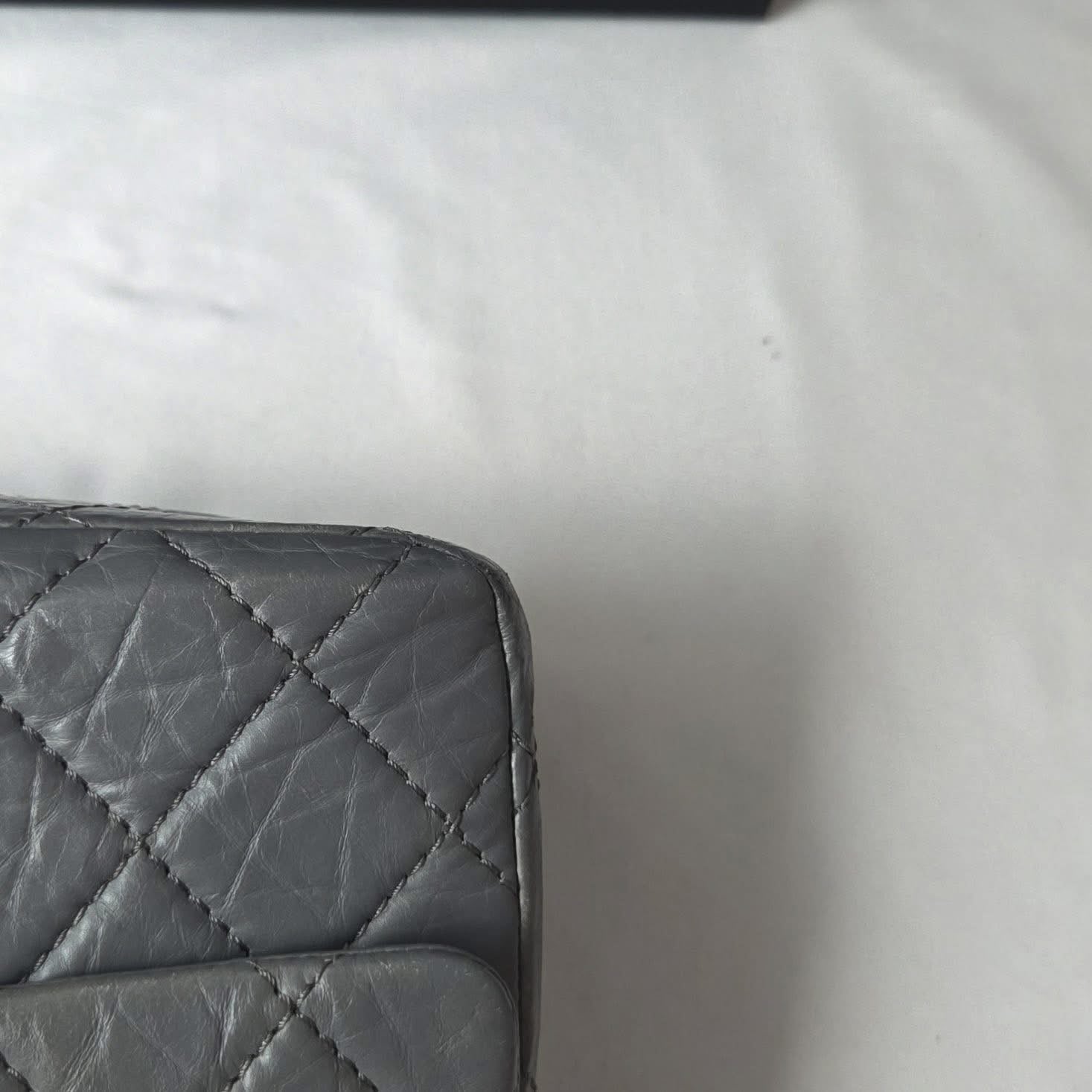 Chanel 2.55 Reissue Large Calfskin Charcoal Grey Series 14