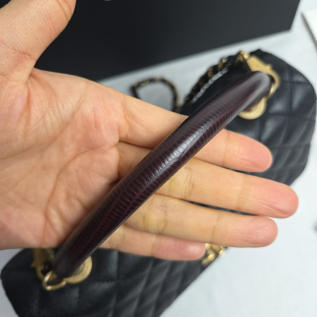 Chanel Coco Handle Medium Black Caviar GHW