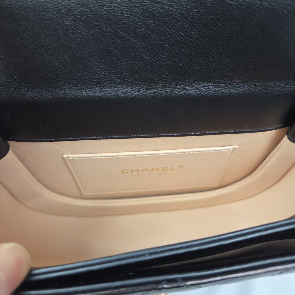 Chanel Calfskin Crossbody Black GHW