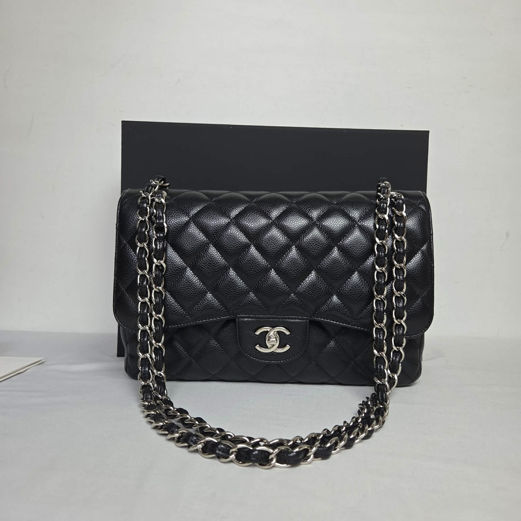 Chanel Classic Jumbo Caviar – Silver Hardware