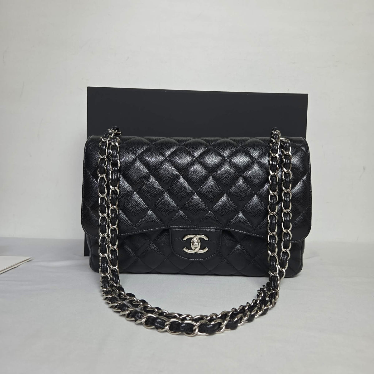 Chanel Classic Jumbo Caviar – Silver Hardware