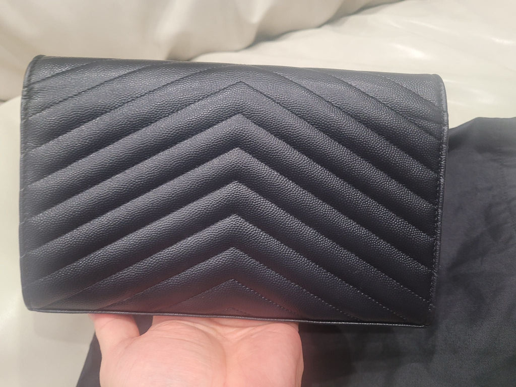 Saint Laurent Monogram Envelope Chain Wallet