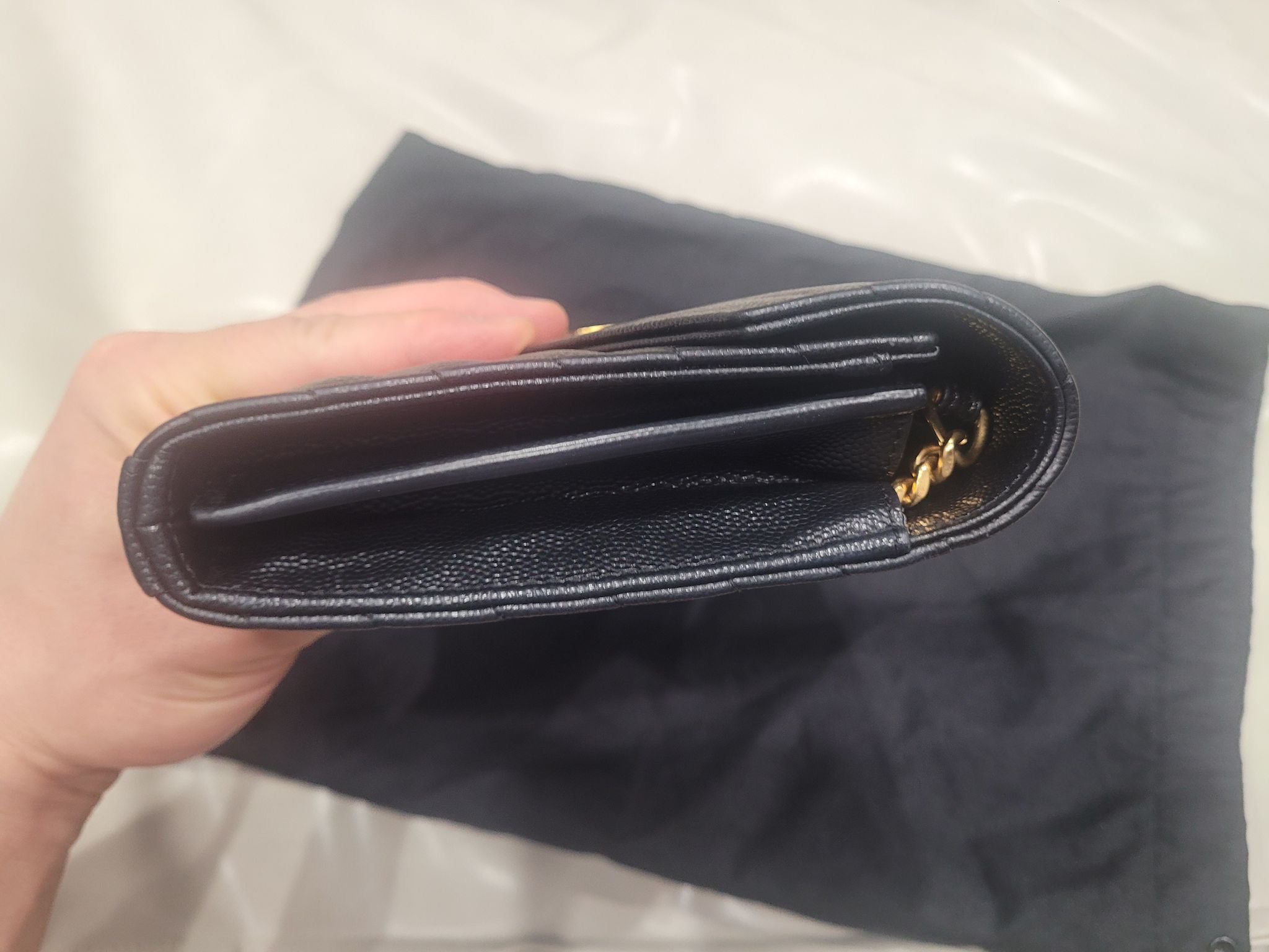Saint Laurent Monogram Envelope Chain Wallet