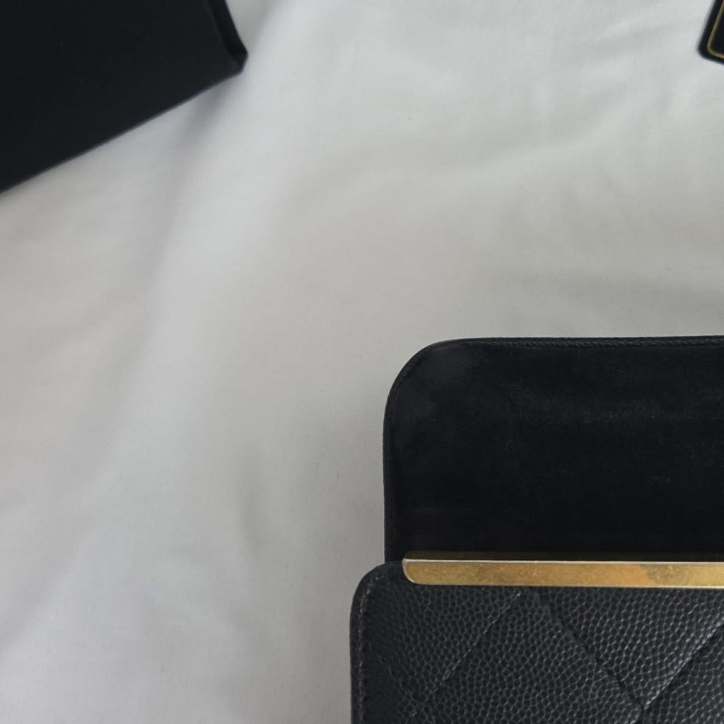 Chanel Caviar Flap Crossbody Black GHW Series 26