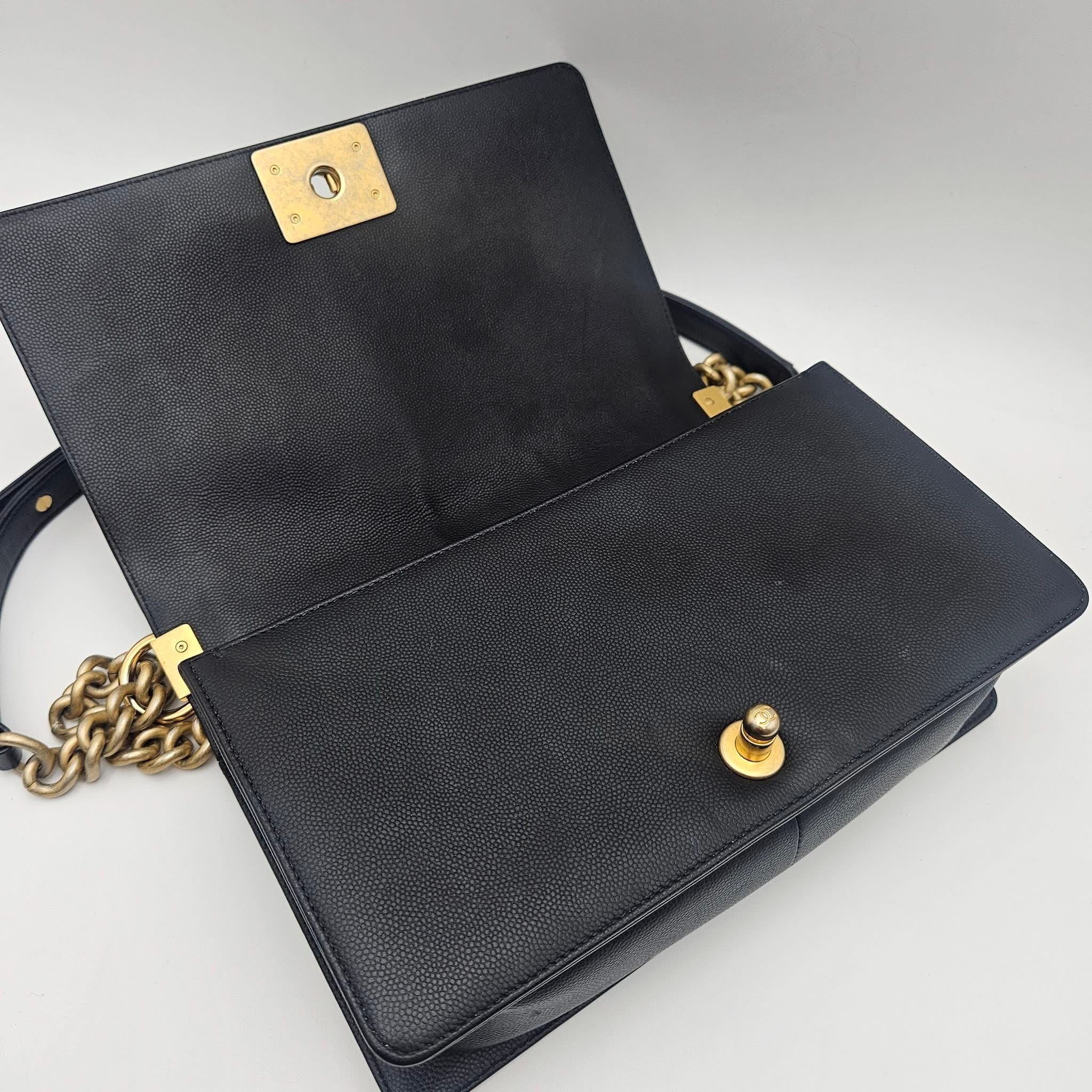 Chanel Boy Bag Medium Series 24 Black Quilted Calfskin GHW