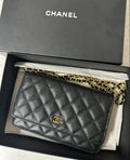 Chanel Wallet on Chain (WOC) Black Caviar GHW