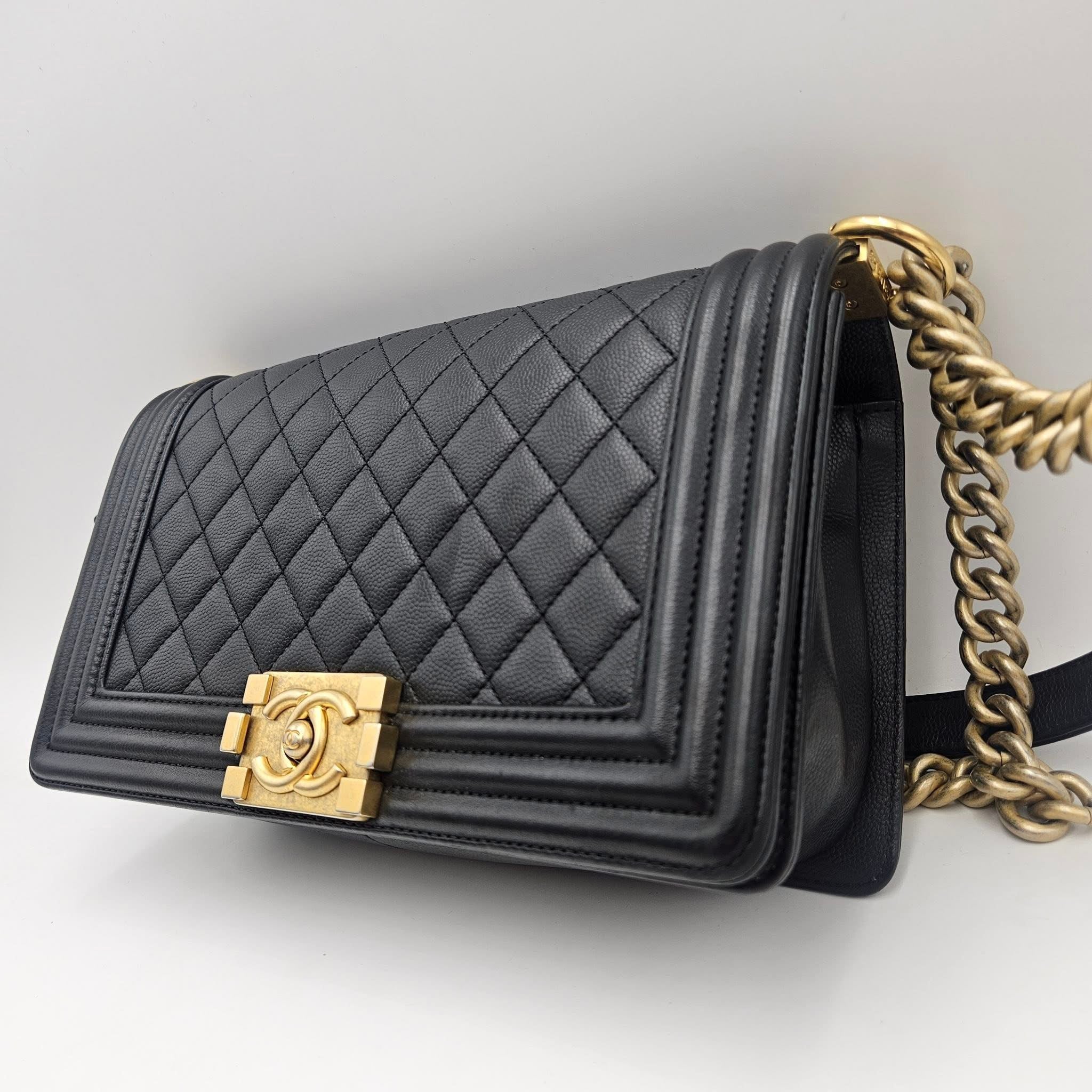 Chanel Boy Bag Medium Series 24 Black Quilted Calfskin GHW