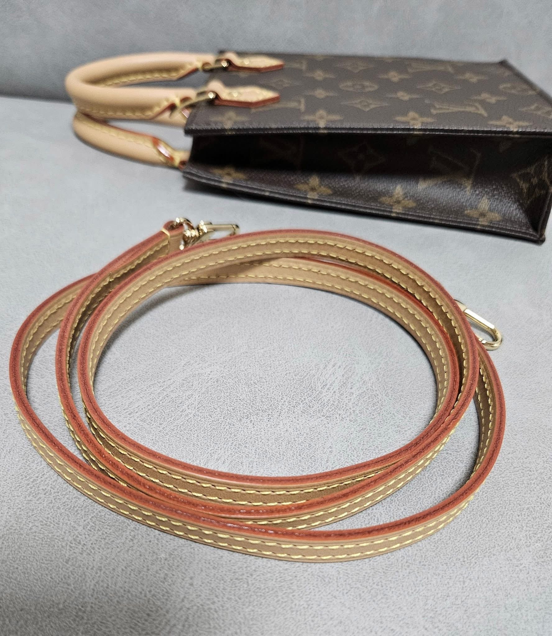 Louis Vuitton Petit Sac Plat Monogram Tote & Crossbody
